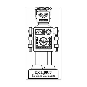 Ex Libris - Robot Librarian v3 Stämpel