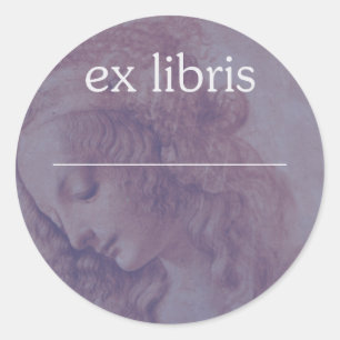 ex libris ........ runt klistermärke