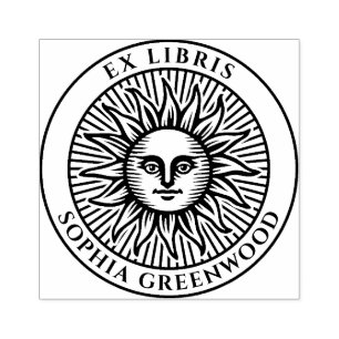 Ex Libris - Sol Ansikte 3 Stämpel
