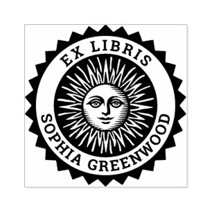 Ex Libris - Sol Ansikte Stämpel