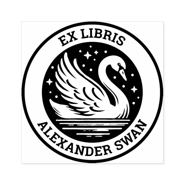 Ex Libris - Svan Stämpel (Tryck)
