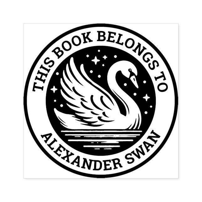 Ex Libris - Svan Stämpel (Tryck)