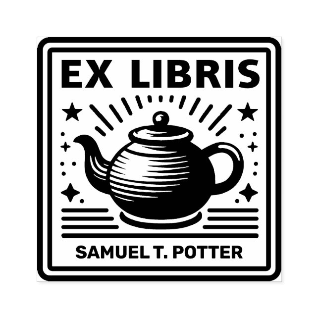 Ex Libris - Tea Party Stämpel (Tryck)