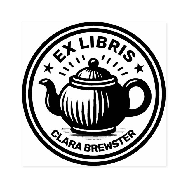 Ex Libris - Tea Pot Stämpel (Tryck)