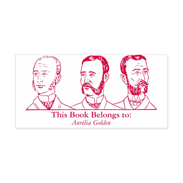 Ex Libris - Three Man v4 Självfärgande Stämpel (Design)