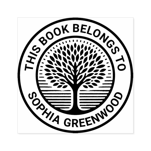 Ex Libris - Träd 03 Stämpel (Tryck)