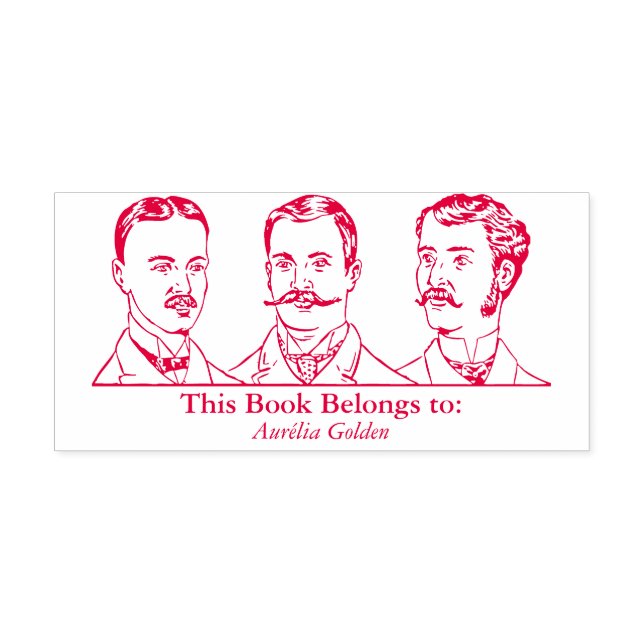 Ex Libris - Tre män v1 Självfärgande Stämpel (Design)
