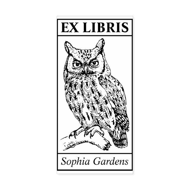 Ex Libris - Uggla Stämpel (Tryck)