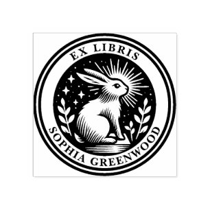 Ex Libris - Upplyst kanin Stämpel