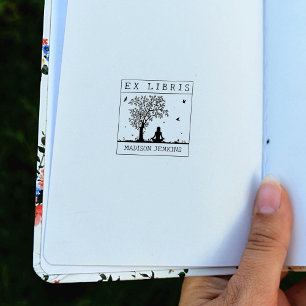 Ex Libris Yoga Meditation in nature, Bok Stämpel