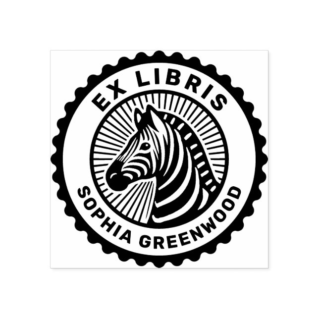 Ex Libris - Zebra Stämpel (Tryck)