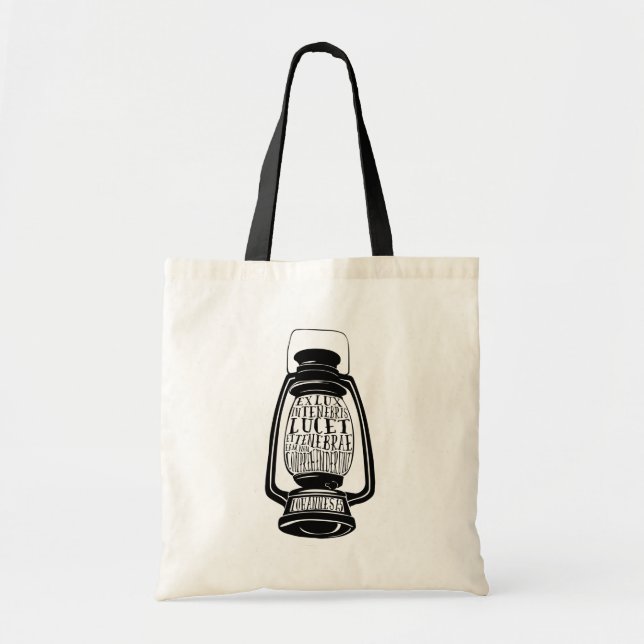 Ex Lux i tenebris Lucet-ANPASSADE Tygkasse (Framsidan)