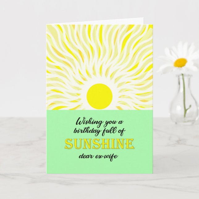 Ex maka/födelsedag Bright Sunshine Card Kort (Liten växt)