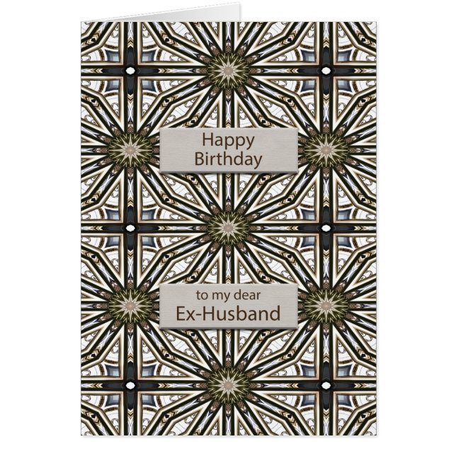 Ex Make Birthday Abstrakt Mandala Design Hälsningskort (Framsidan)