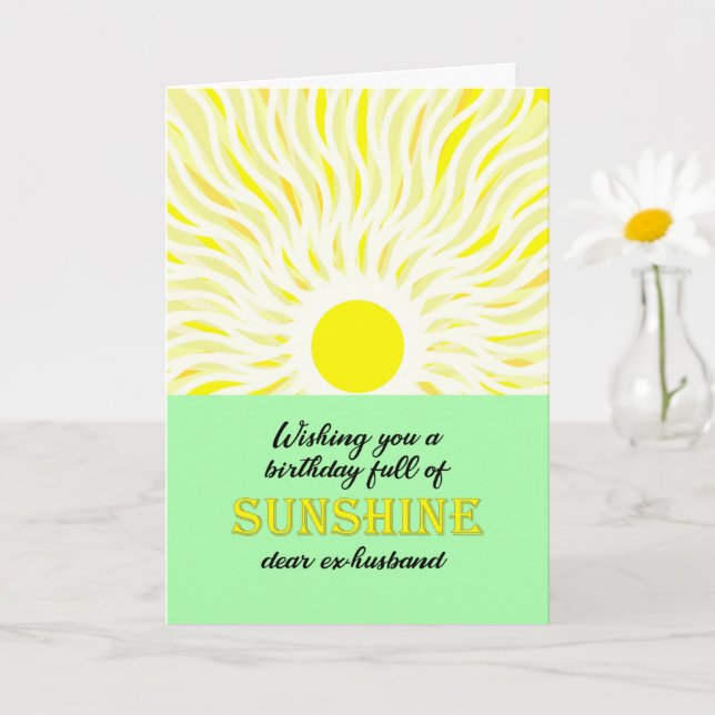 Ex Make födelsedag Bright Sunshine Card Kort (Liten växt)