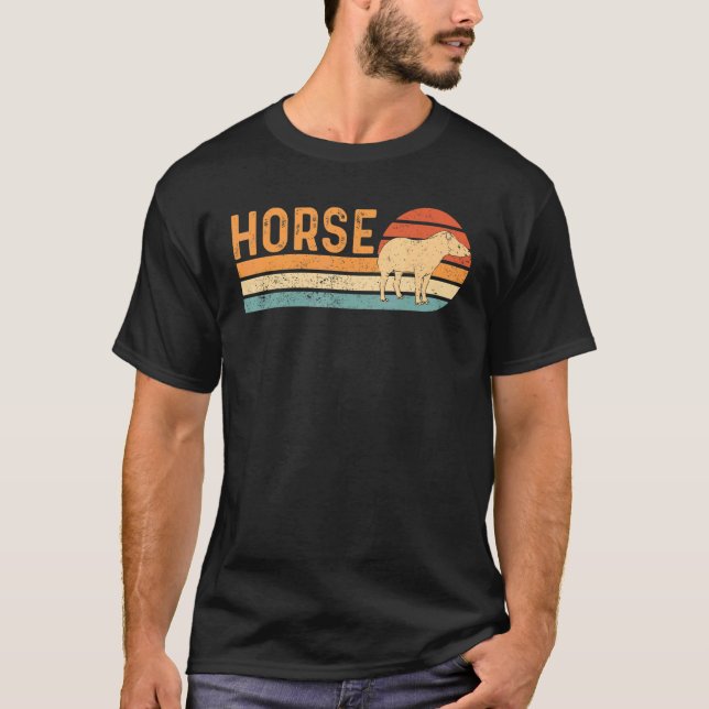 Ex Mormon Tapir Häst LDS Retro Exmo Häst_1 T Shirt (Framsida)