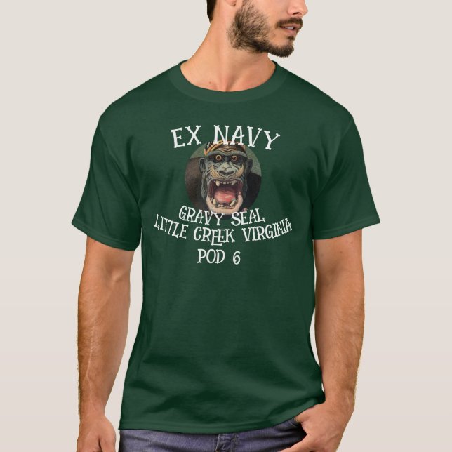 Ex Navy Elephant Seal POD 6 Little Bäck T Shirt (Framsida)
