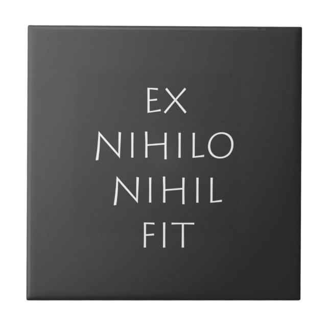 Ex Nihilo Nihil Fit Kakelplatta (Framsidan)