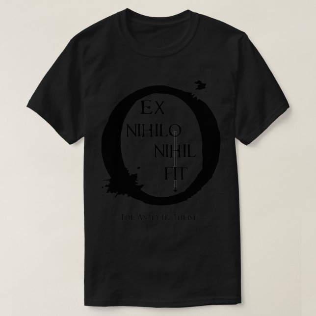 Ex nihilo nihil, svart t shirt (Design framsida)