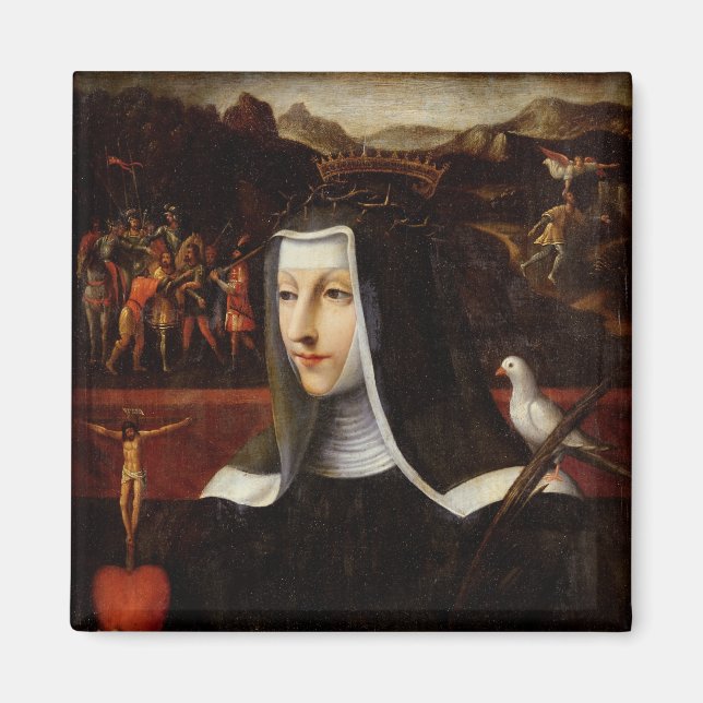 Ex Voto tillägnad St Catherine of Siena Magnet (Framsidan)