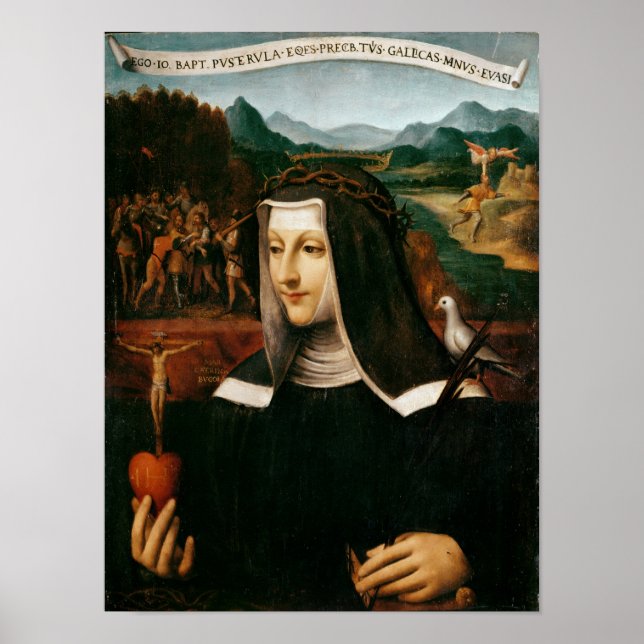 Ex Voto tillägnad St Catherine of Siena Poster (Framsidan)
