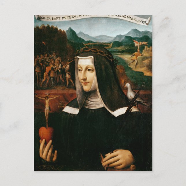 Ex Voto tillägnad St Catherine of Siena Vykort (Framsida)