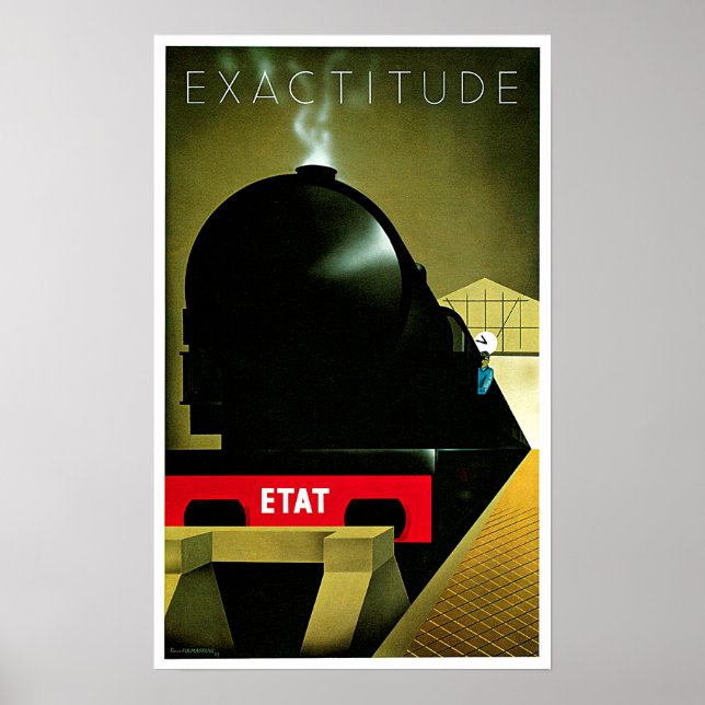 Exactice ETAT Fransk Railway Travel Art Poster (Framsidan)