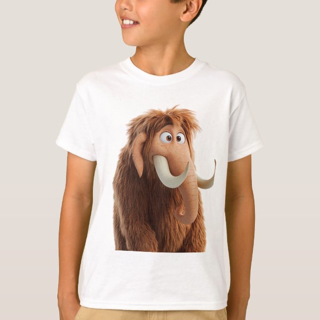 Exakt förhistorisk: Cute Wooly Mammoth Friend T Shirt (Framsida)