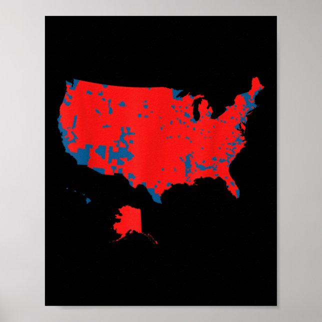 Exakt Karta av valresultatet 2025 Poster (Framsidan)