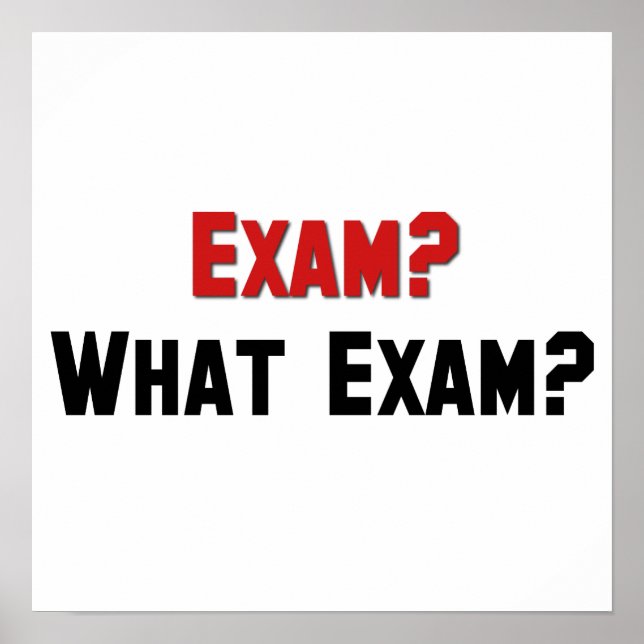 Exam? Vad är det? Poster (Framsidan)