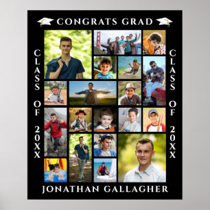 Examen 19 Foto Collage Grattis examen Poster