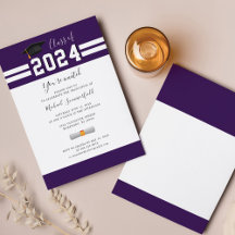 Examen 2026 Lila Vit Minimalistisk Studentfest