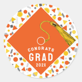 Examen 2026 Orange Runt Klistermärke