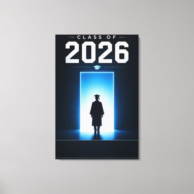 Examen 2026 Personligt Namn Present Canvastryck (Framsida)