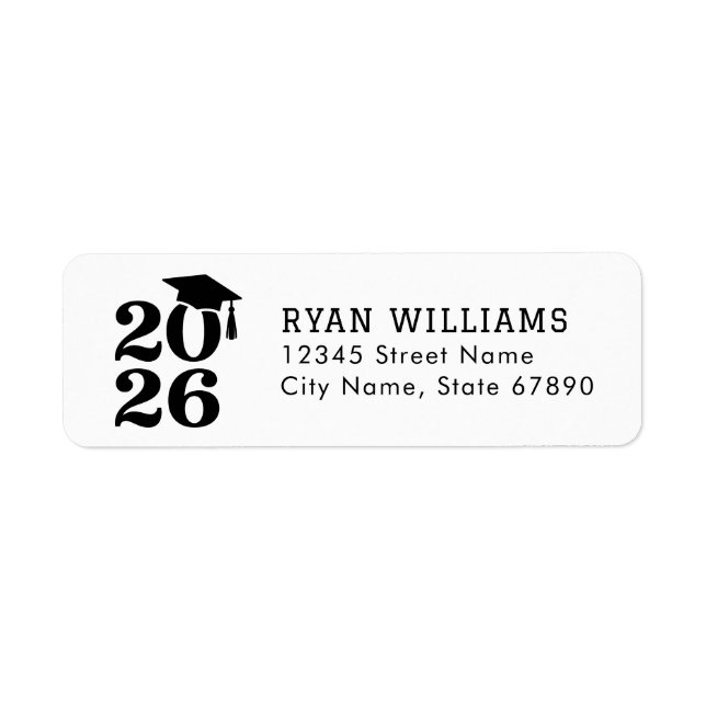 Examen 2026 Returadressetiketter Returadress Etikett (Framsidan)
