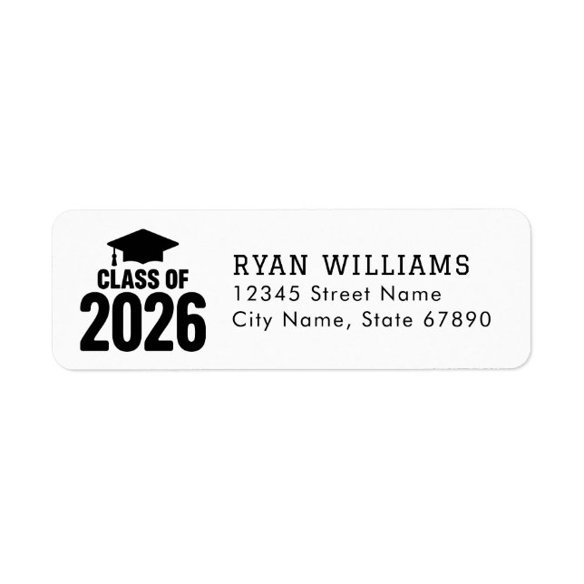 Examen 2026 Returadressetiketter Returadress Etikett (Framsidan)