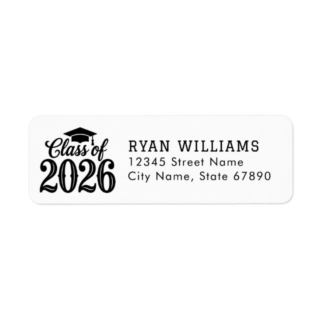 Examen 2026 Returadressetiketter Returadress Etikett (Framsidan)