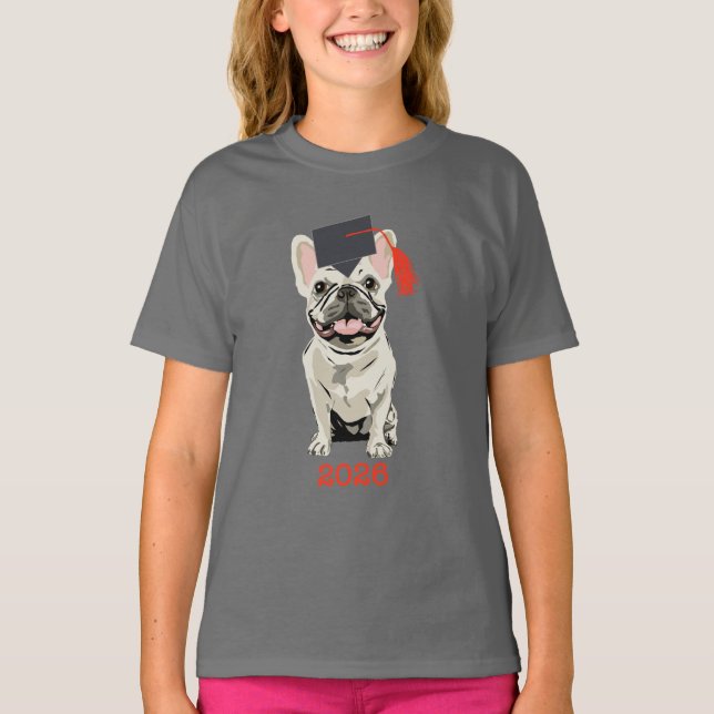 Examen 2026, söt hund t shirt (Framsida)