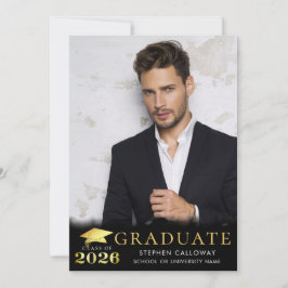 Examen 2026 Svart Falskt Metalliskt Guld 2 Bilder Meddelande
