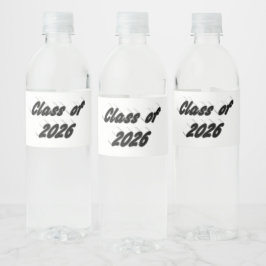 Examen 2026 svart tyoografi examen  vattenflaskor etikett