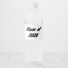 Examen 2026 svart tyoografi examen  vattenflaskor etikett