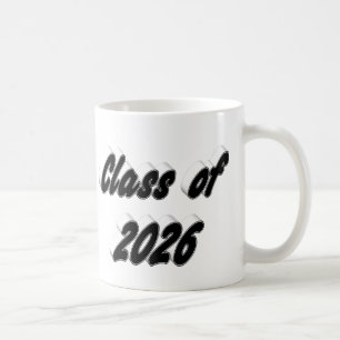 Examen 2026 svart typografi examen kaffemugg