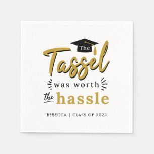 Examen 2026 Tassel var värd besväret fest Pappersservett