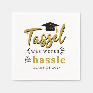 Examen 2026 Tassel Var Värt Besväret Papper Pappersservett