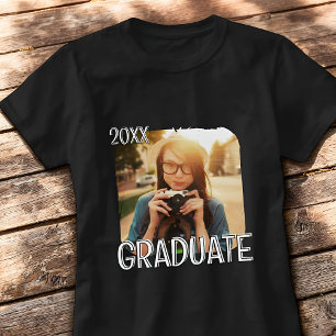 Examen 20XX Modern Enkel Anpassad Foto T Shirt