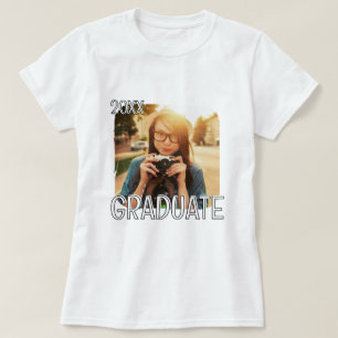 Examen 20XX Modern Enkel Anpassad Foto T Shirt