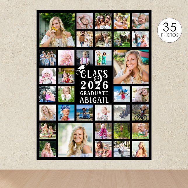 Examen 35 Fotokollage Klass år Avgångselev Poster (Skapare uppladdad)