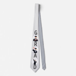 Examen 3 Anpassade Bilder Ljusgrå Slips