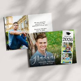 Examen 4 Foto Collage Modern Kallelse Meddelande