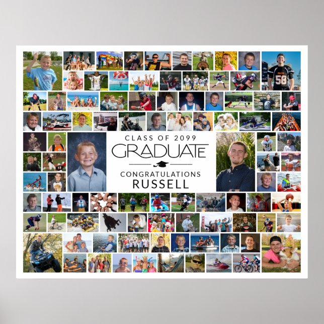 Examen 94 Fotocollage Minnesdisplay Poster (Framsidan)